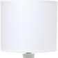 20" Off White Ceramic Novelty Table Lamp With Off White Drum Shade