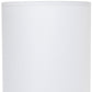 19" White And Stone Ceramic Table Lamp With White Cylinder Shade