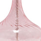 24" Pink And Clear Glass Novelty Table Lamp With White Drum Shade