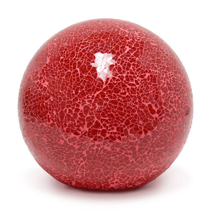 8" Red Globe Table Lamp
