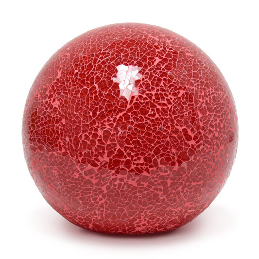 8" Red Globe Table Lamp