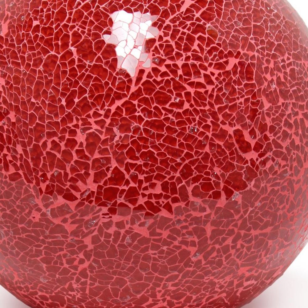 8" Red Globe Table Lamp