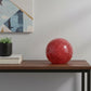 8" Red Globe Table Lamp