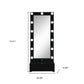 74" Black Wood Lighted Freestanding Framed Full Length Mirror
