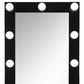 74" Black Wood Lighted Freestanding Framed Full Length Mirror