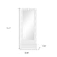 74" White Wood Lighted Freestanding Framed Full Length Mirror