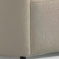 Ivory Boucle Modular Curved Two Piece Sofa and Chaise Sectional With Toss Pillows