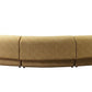 Mustard Boucle Modular Curved Three Piece Sectional With Toss Pillows