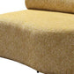 Mustard Boucle Modular Curved Three Piece Sectional With Toss Pillows