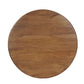 48" Brown Solid Wood Pedestal Base Round Top Dining Table