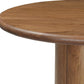 48" Brown Solid Wood Pedestal Base Round Top Dining Table