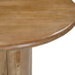 48" Natural Solid Wood Pedestal Base Round Top Dining Table