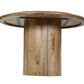 48" Natural Solid Wood Pedestal Base Round Top Dining Table