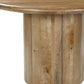 48" Natural Solid Wood Pedestal Base Round Top Dining Table
