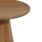 54" Brown Solid Wood Pedestal Base Round Top Dining Table