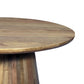 54" Natural Solid Wood Pedestal Base Round Top Dining Table