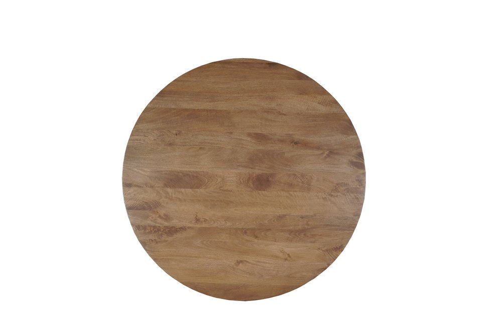 54" Natural Solid Wood Pedestal Base Round Top Dining Table