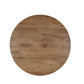 54" Natural Solid Wood Pedestal Base Round Top Dining Table