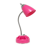 20" Pink Table Lamp With Cone Shade