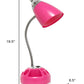 20" Pink Table Lamp With Cone Shade