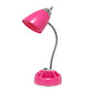 20" Pink Table Lamp With Cone Shade