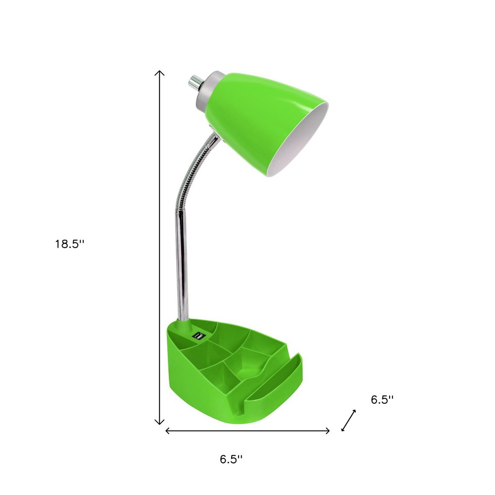 19" Green USB Table Lamp