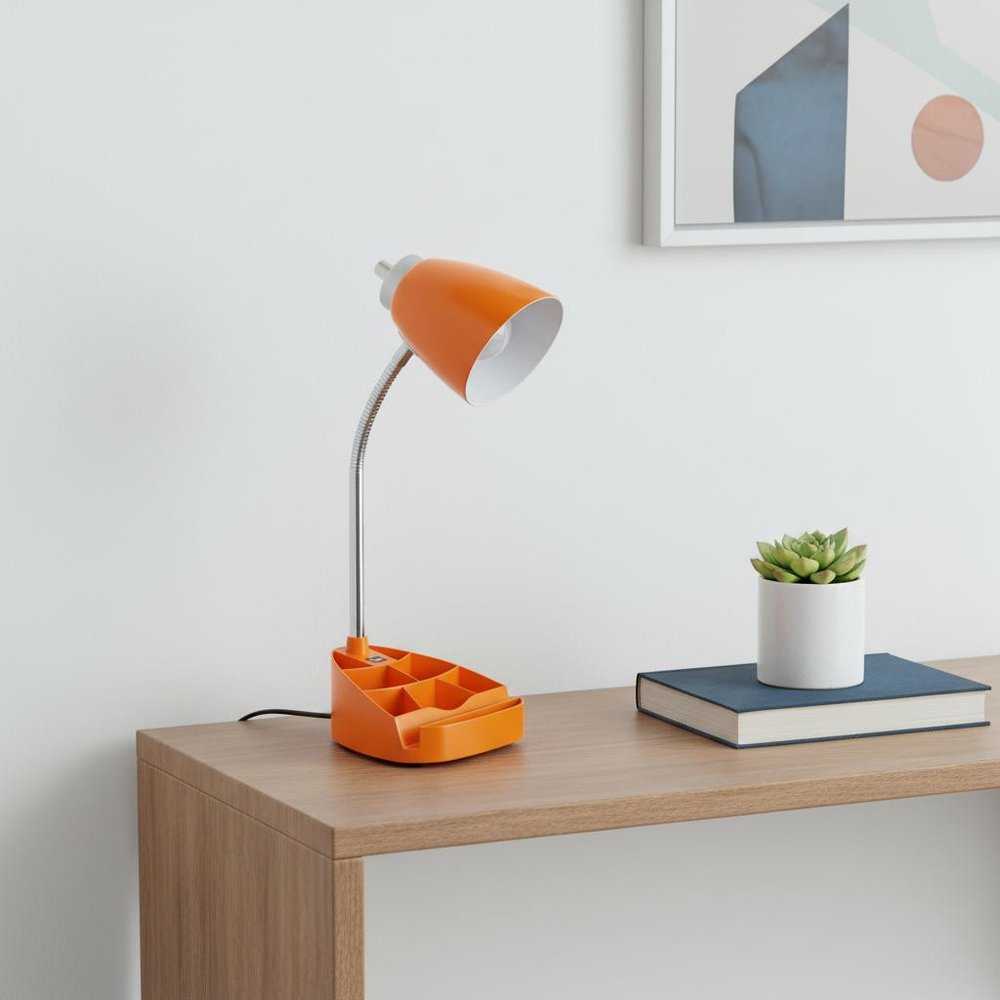 19" Orange USB Table Lamp