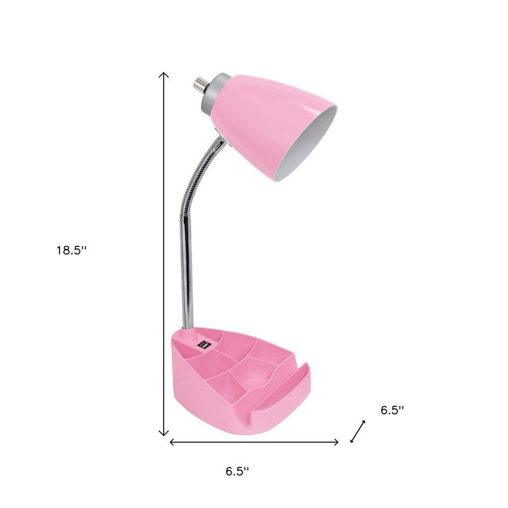 19" Pink USB Table Lamp