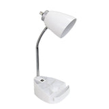 19" White USB Table Lamp
