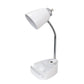 19" White USB Table Lamp