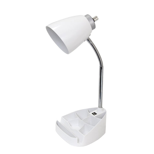 19" White USB Table Lamp