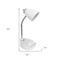 19" White USB Table Lamp