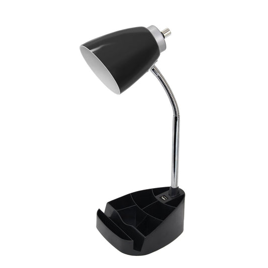 19" Black Swing Arm Table Lamp