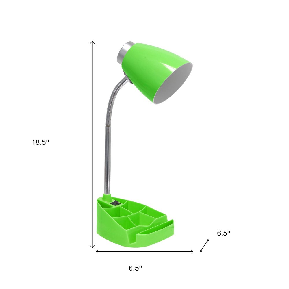 19" Green Swing Arm Table Lamp