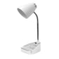19" White Swing Arm Table Lamp