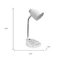 19" White Swing Arm Table Lamp