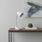 19" White Swing Arm Table Lamp