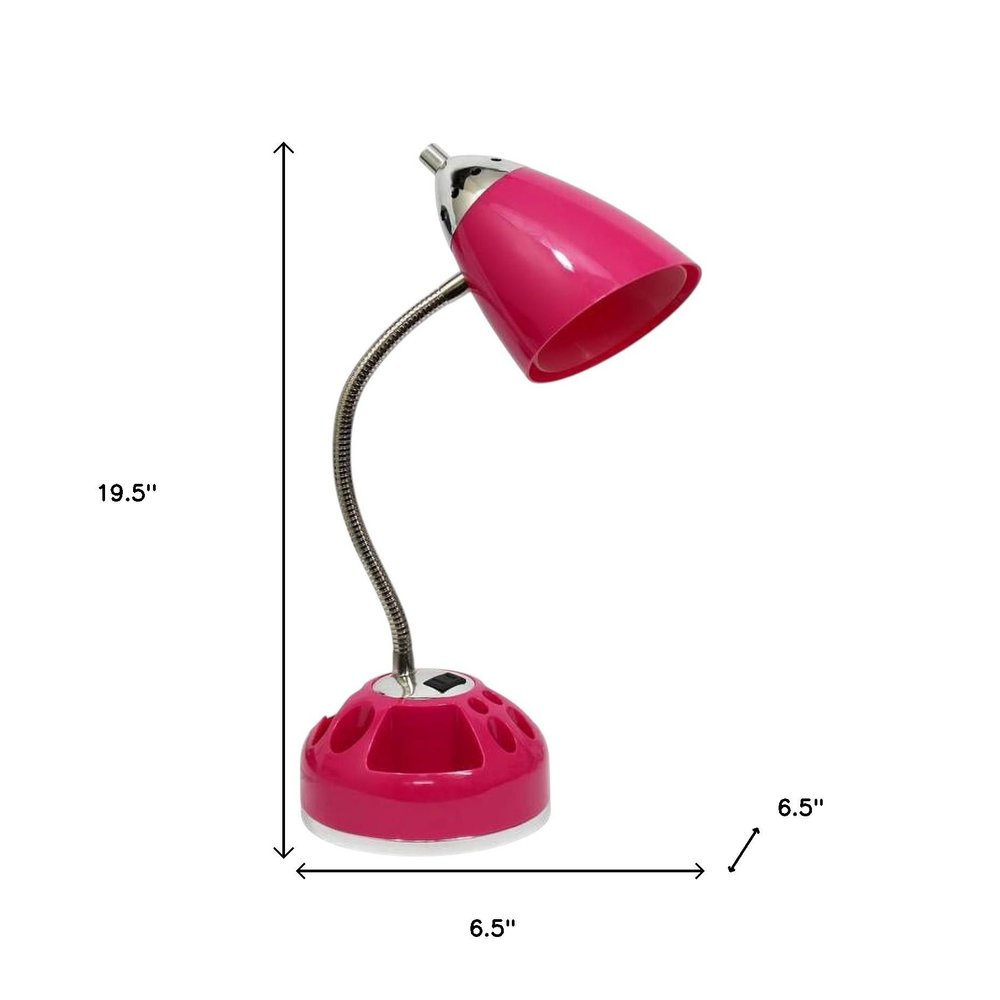 20" Pink Swing Arm Table Lamp