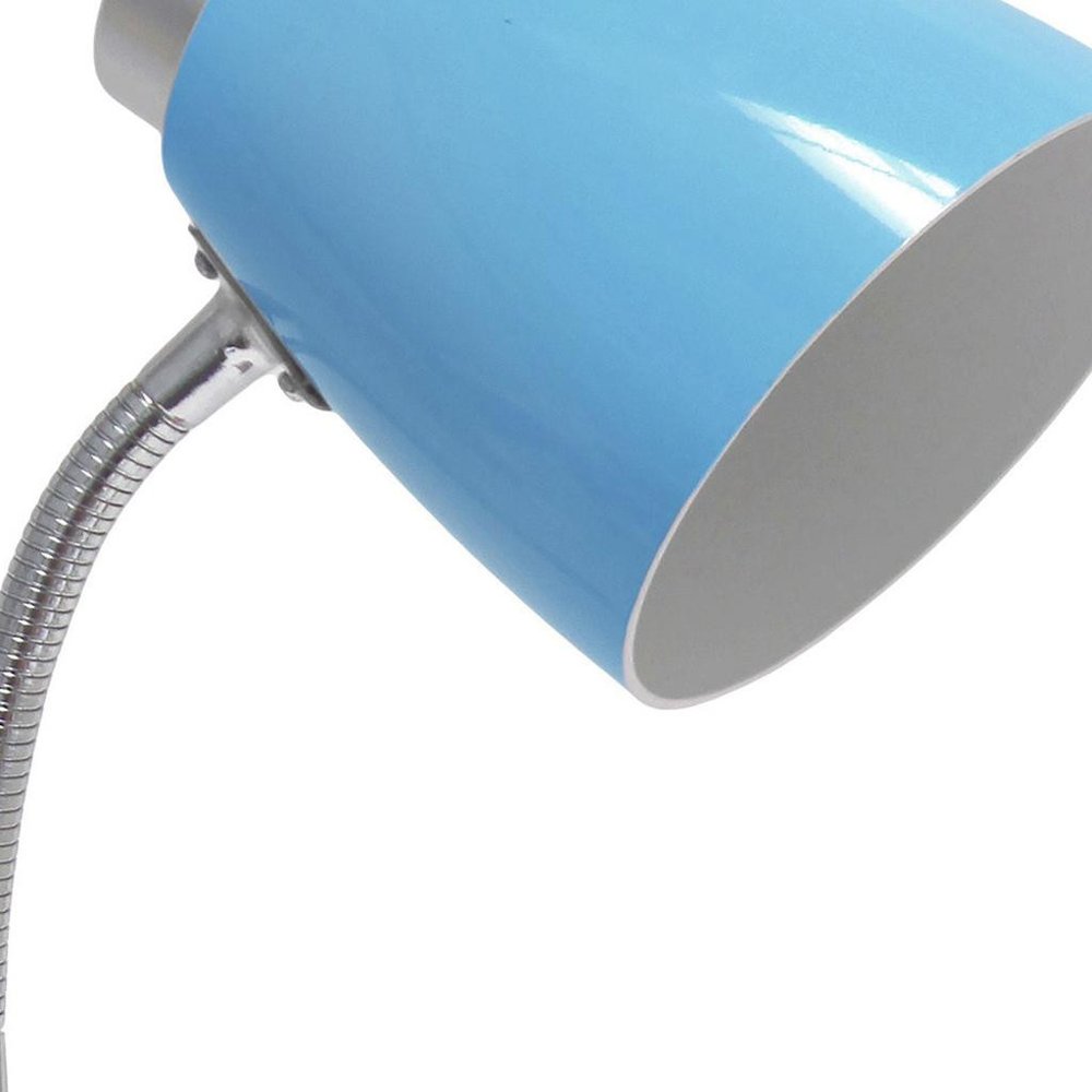 19" Blue Swing Arm USB Table Lamp