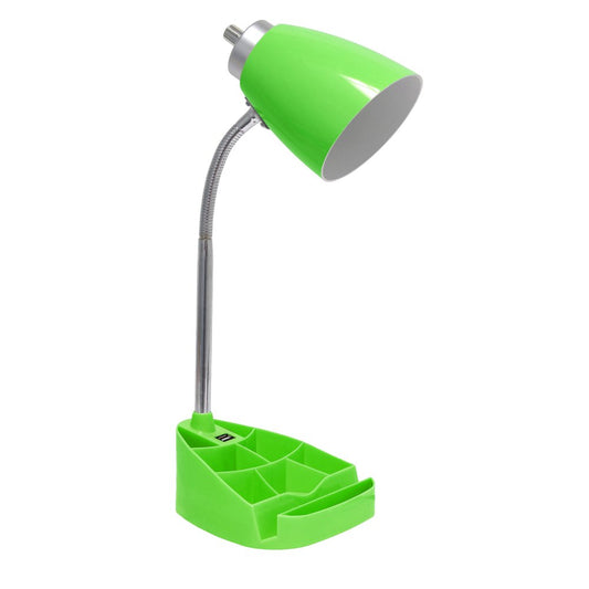 19" Green Swing Arm USB Table Lamp