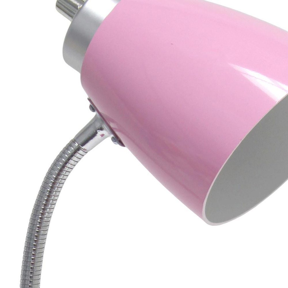 19" Pink Swing Arm USB Table Lamp