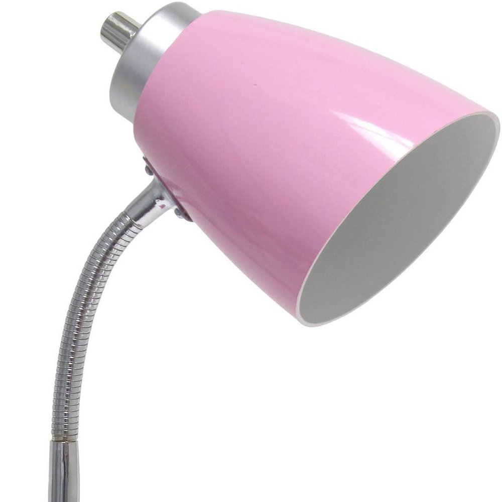 19" Pink Swing Arm USB Table Lamp