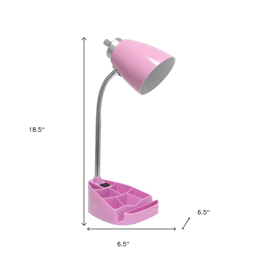19" Pink Swing Arm Table Lamp