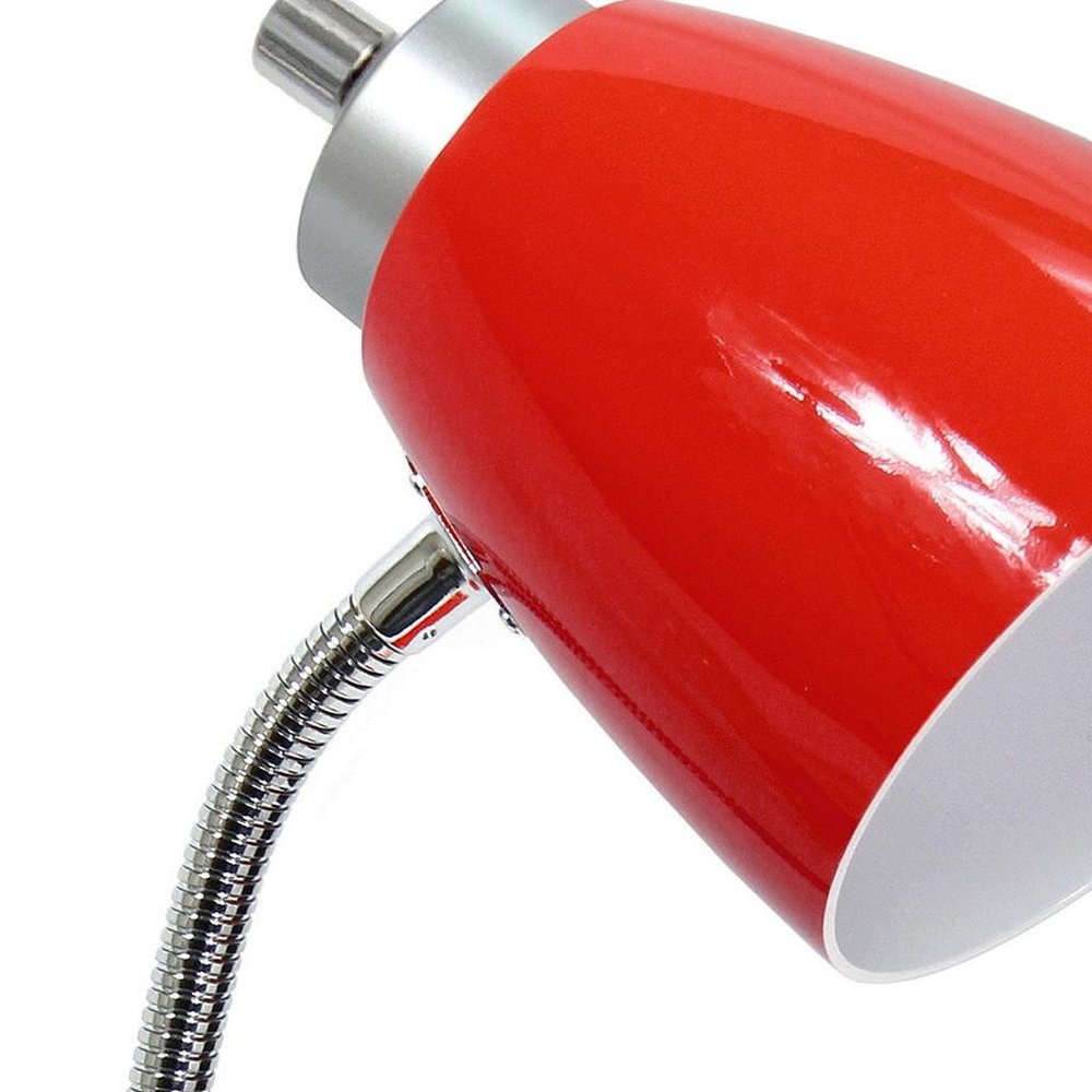 19" Red Swing Arm Table Lamp