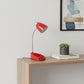 19" Red Swing Arm Table Lamp