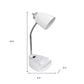 19" White Swing Arm Table Lamp