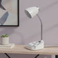 19" White Swing Arm Table Lamp
