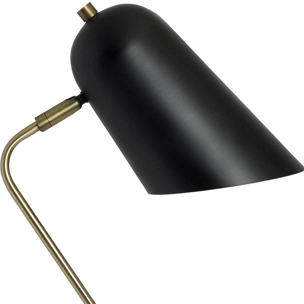 24" Antiqued Brass Metal Table Lamp