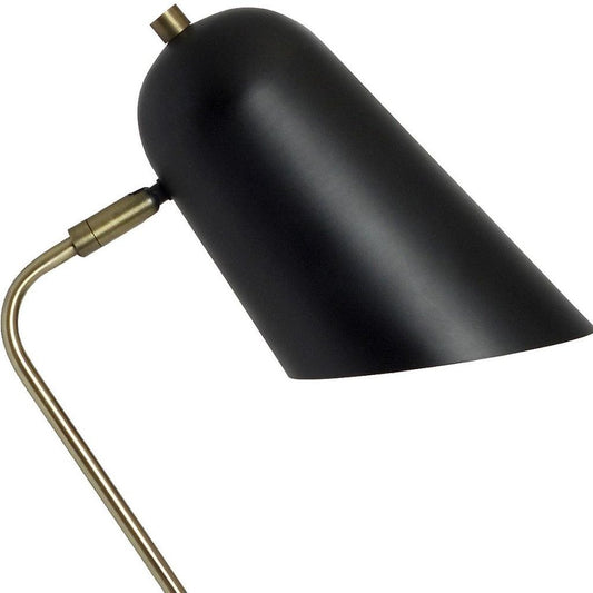 24" Antiqued Brass Metal Table Lamp