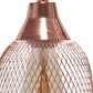 19" Rose Gold Metal Lantern Table Lamp With Rose Gold Globe Shade